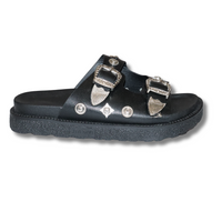 Black Studs Sandals