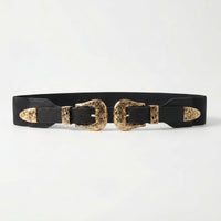 Western Cowgirl Gold Buckle Belt