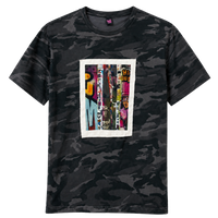 Erika Oversized Camo Print Tee Grey