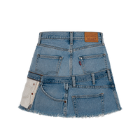 Upcycled Denim Mini Skirt - Light Denim
