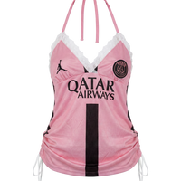 Football Halter Neck tops/ Mini Dress-Paris Saint-Germain F.C. pink
