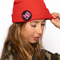 Red Cable Beanie