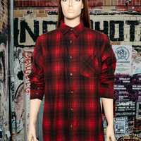 Boyfriend Red Checked Flannel Shirt