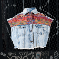 Respect Upcycled Acid Wash Denim vest