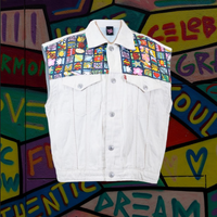 Down Under Upcycled Levi's Cream Denim Vest