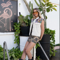 Down Under Upcycled Levi's Cream Denim Vest