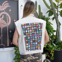 Down Under Upcycled Levi's Cream Denim Vest