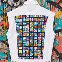 Down Under Upcycled Levi's Cream Denim Vest