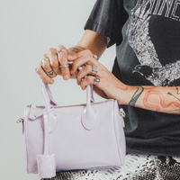 SSABBIA Shiny Patent Lilac Handbag