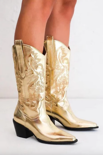 Gold Cowgirl Boots