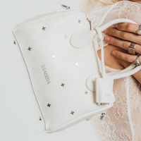 The Deja Vu SSABBIA Studded White Handbag