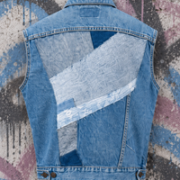 Patchwork Levi's Upcycled Denim Vest