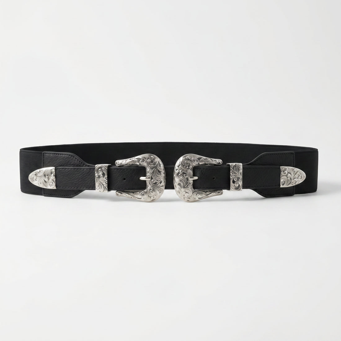 Western Cowgirl Silver Buckle Belt
