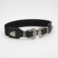 Western Cowgirl Silver Buckle Belt