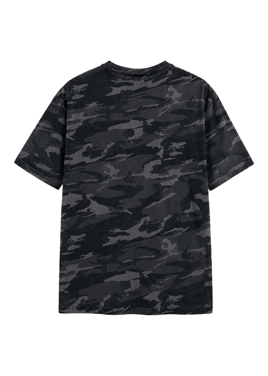 Erika Oversized Camo Print Tee Grey