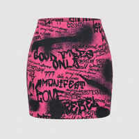 BS Graffiti Mini Skirt -Pink