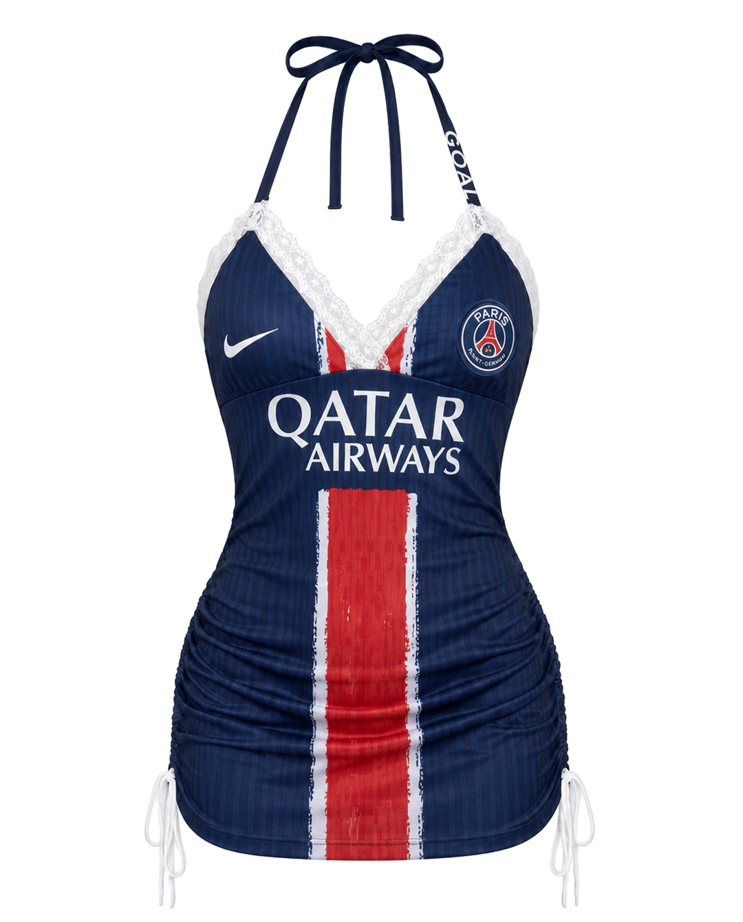 Football Halter Neck tops/ Mini Dress- Paris Saint-Germain F.C. (PSG).