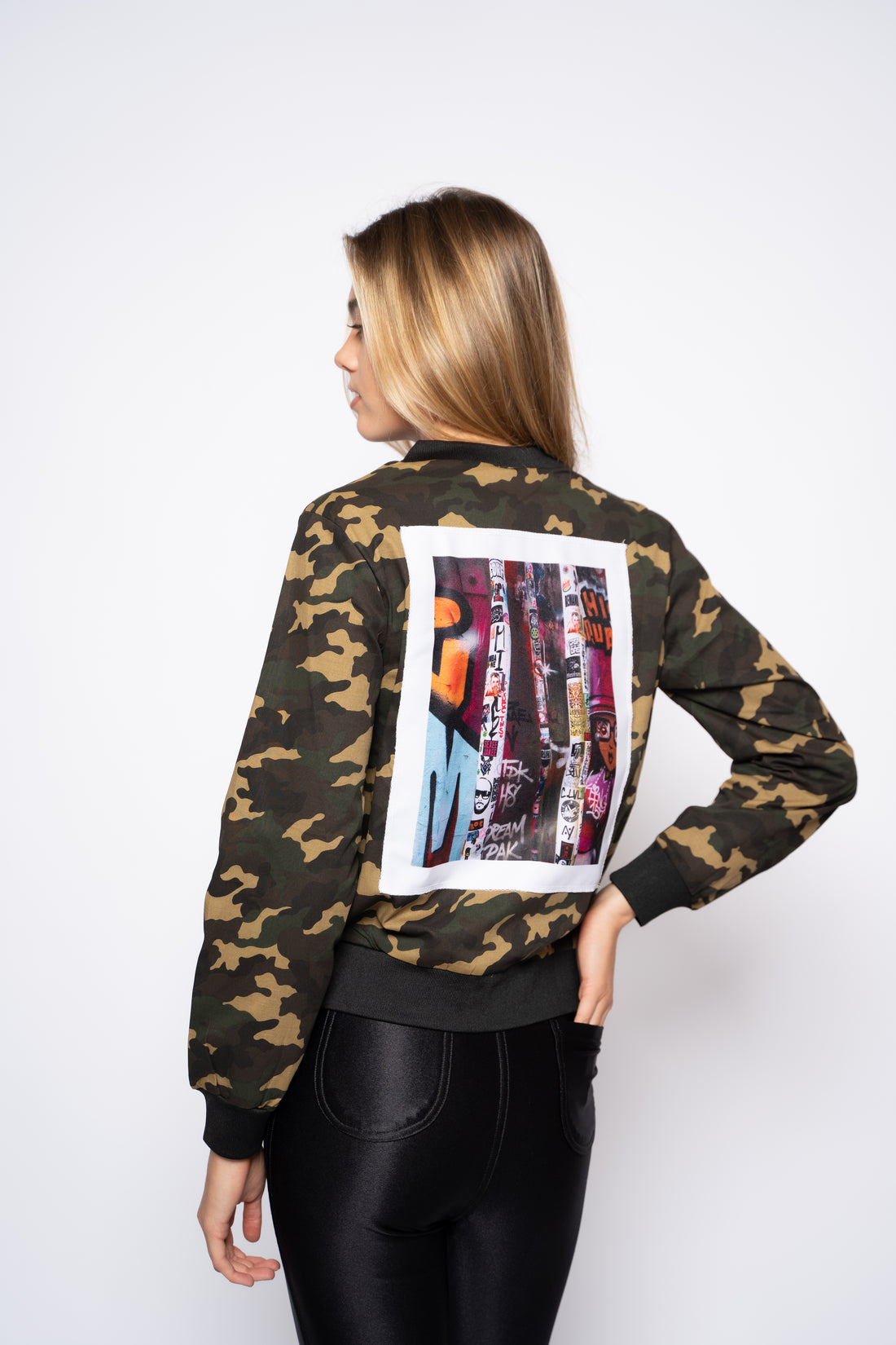 Rihanna Camo Bomber JK