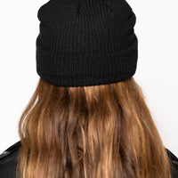 Black Cable Beanie