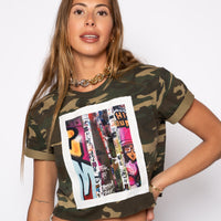 Erika Crop Camo Tee