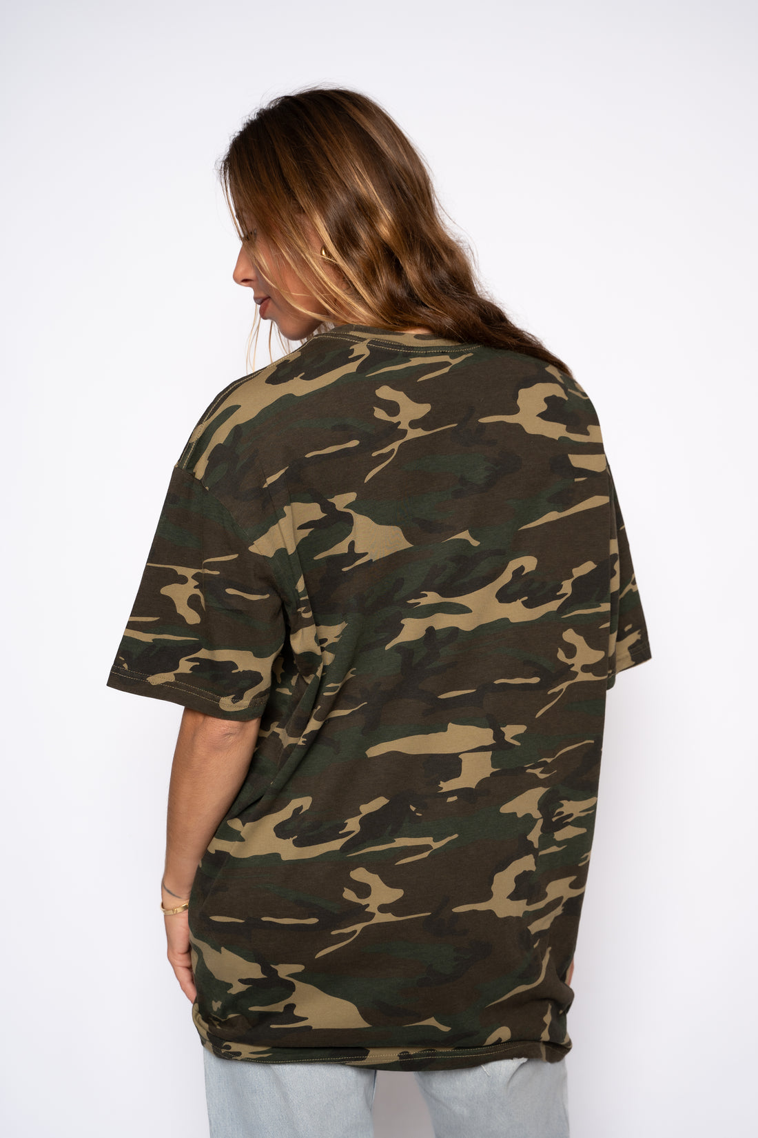 Erika Oversized Camo Print Tee