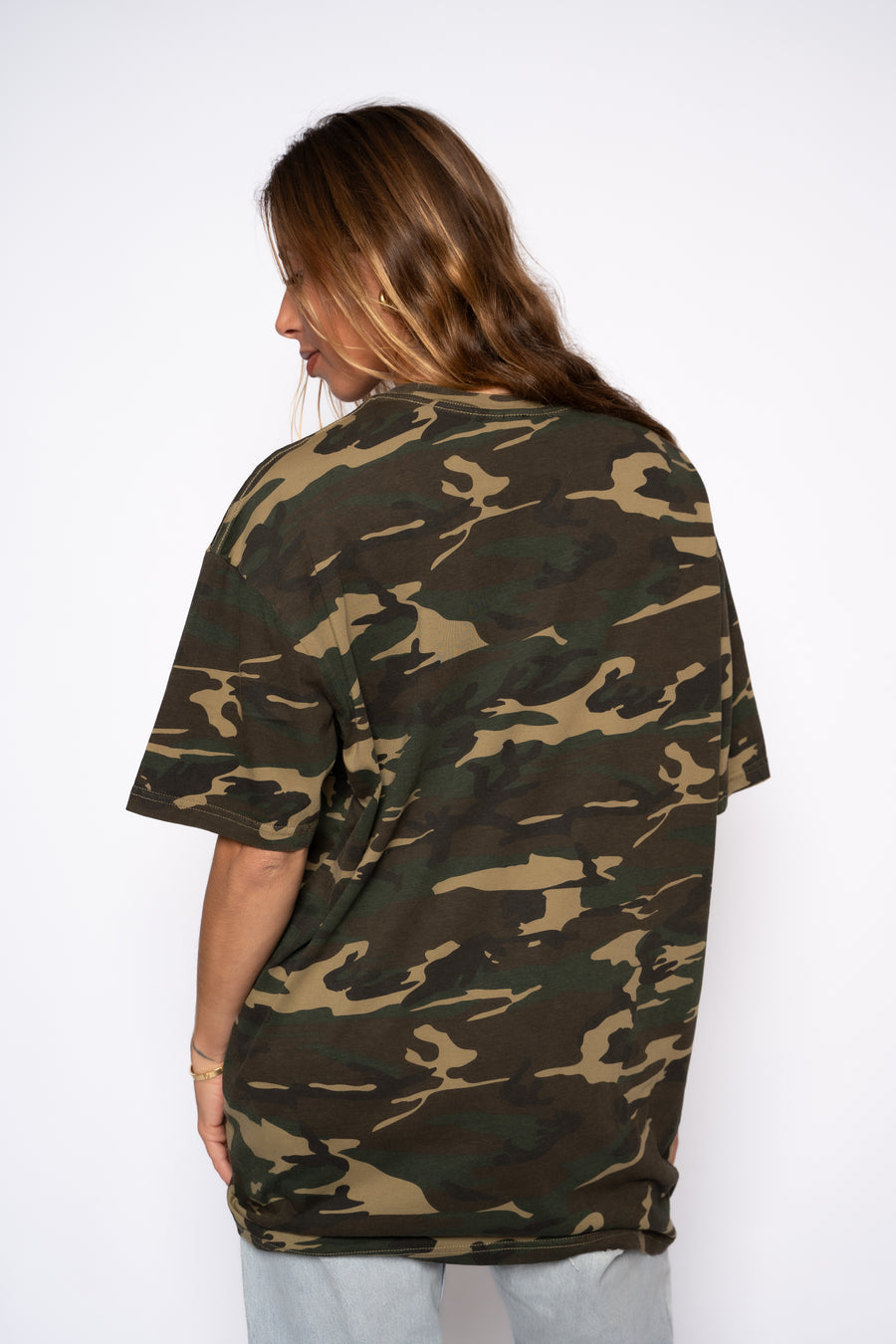 Erika Oversized Camo Print Tee