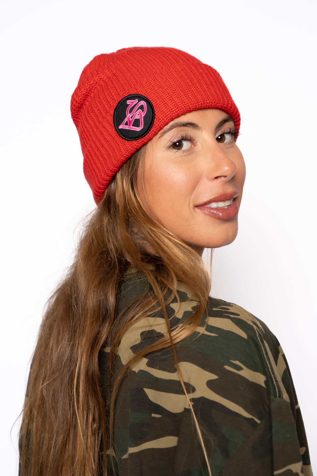 Red Cable Beanie