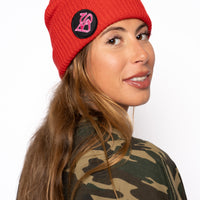 Red Cable Beanie