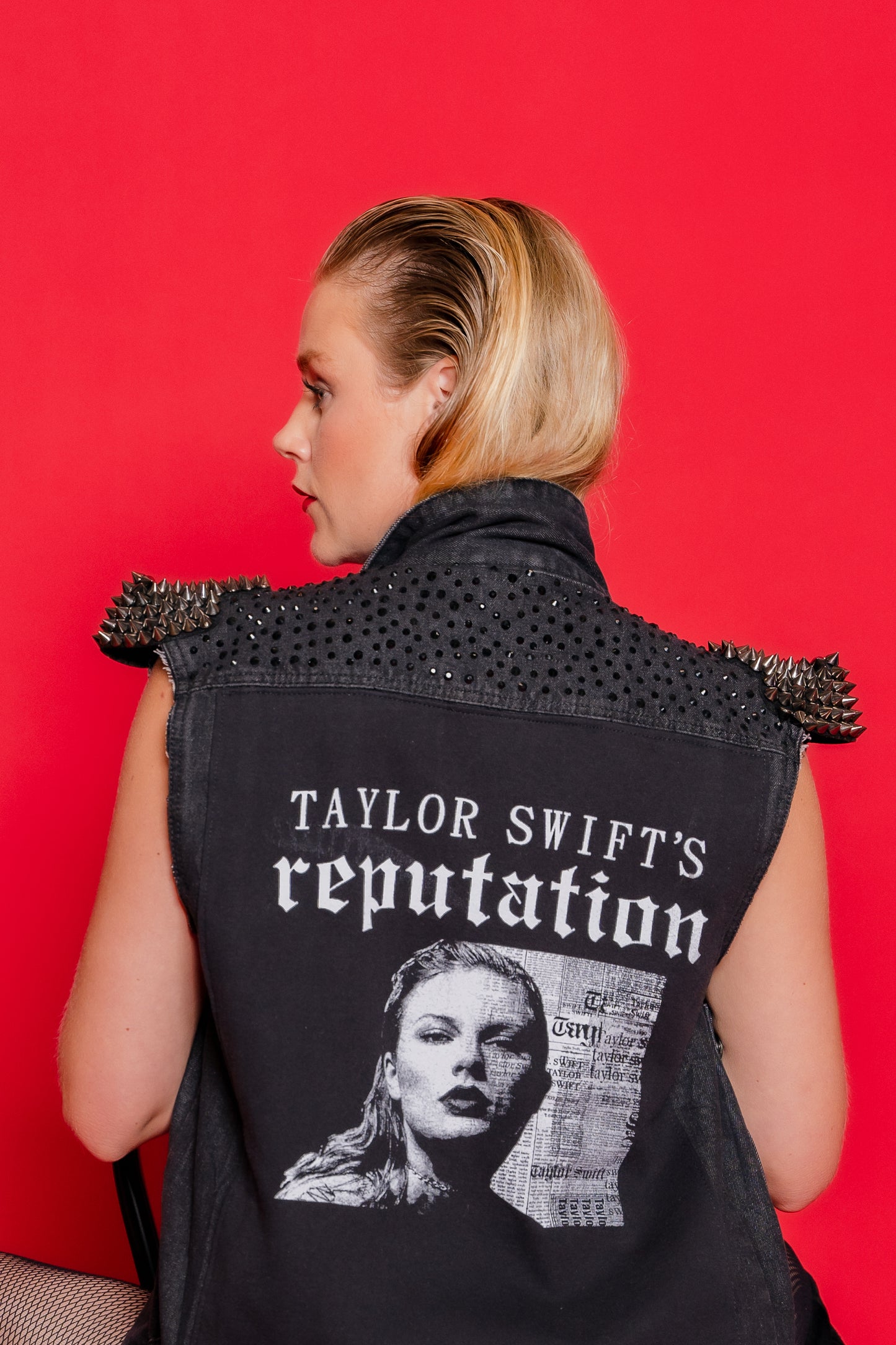 SOLD Taylor Swift Reputation Era Upcycled Vest