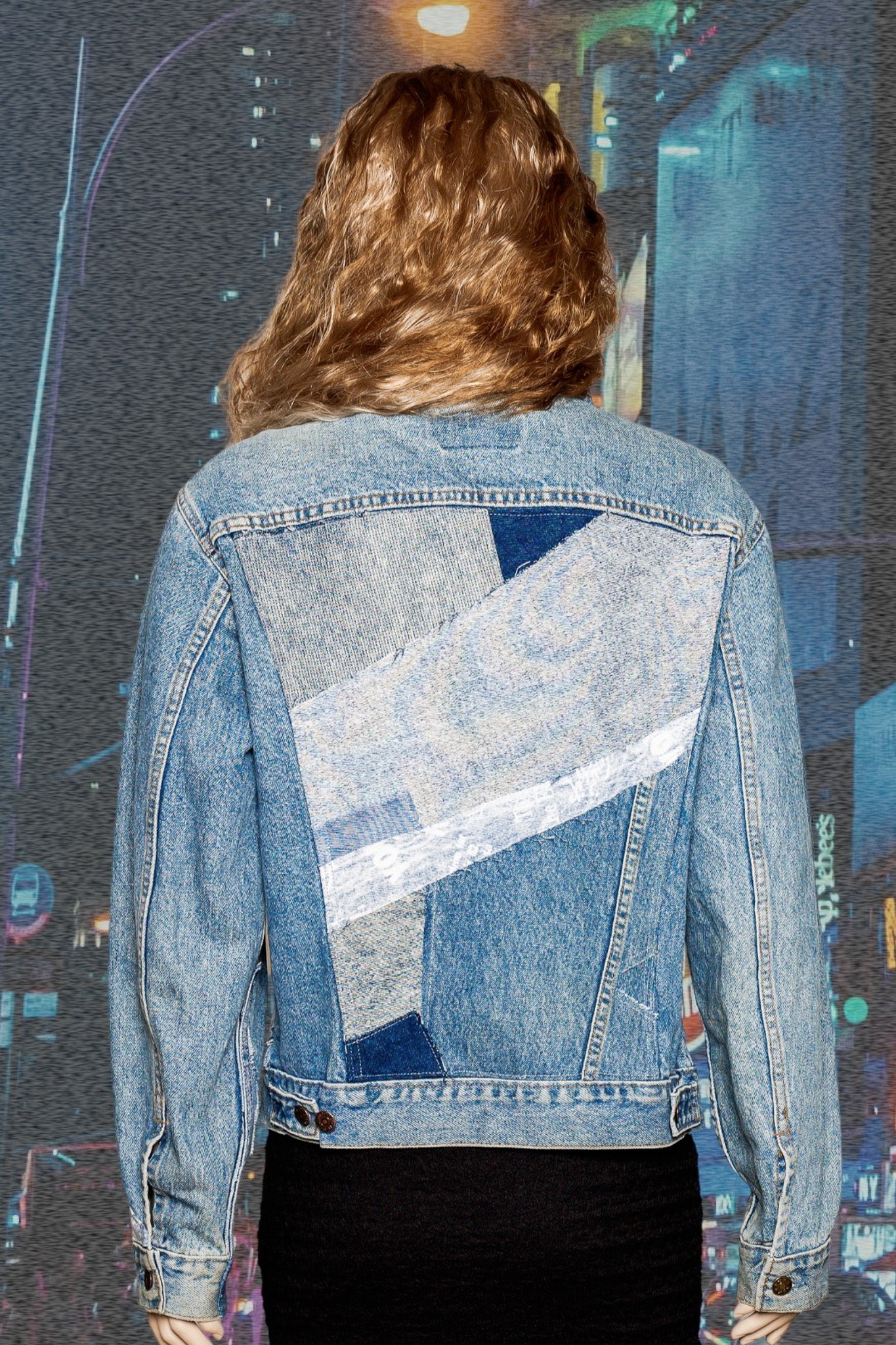Patchwork Levi's Upcycled Denim Jacket