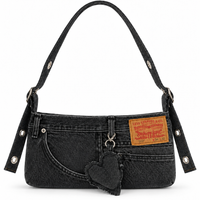 Recycled Denim Bag Light Black (GREY)