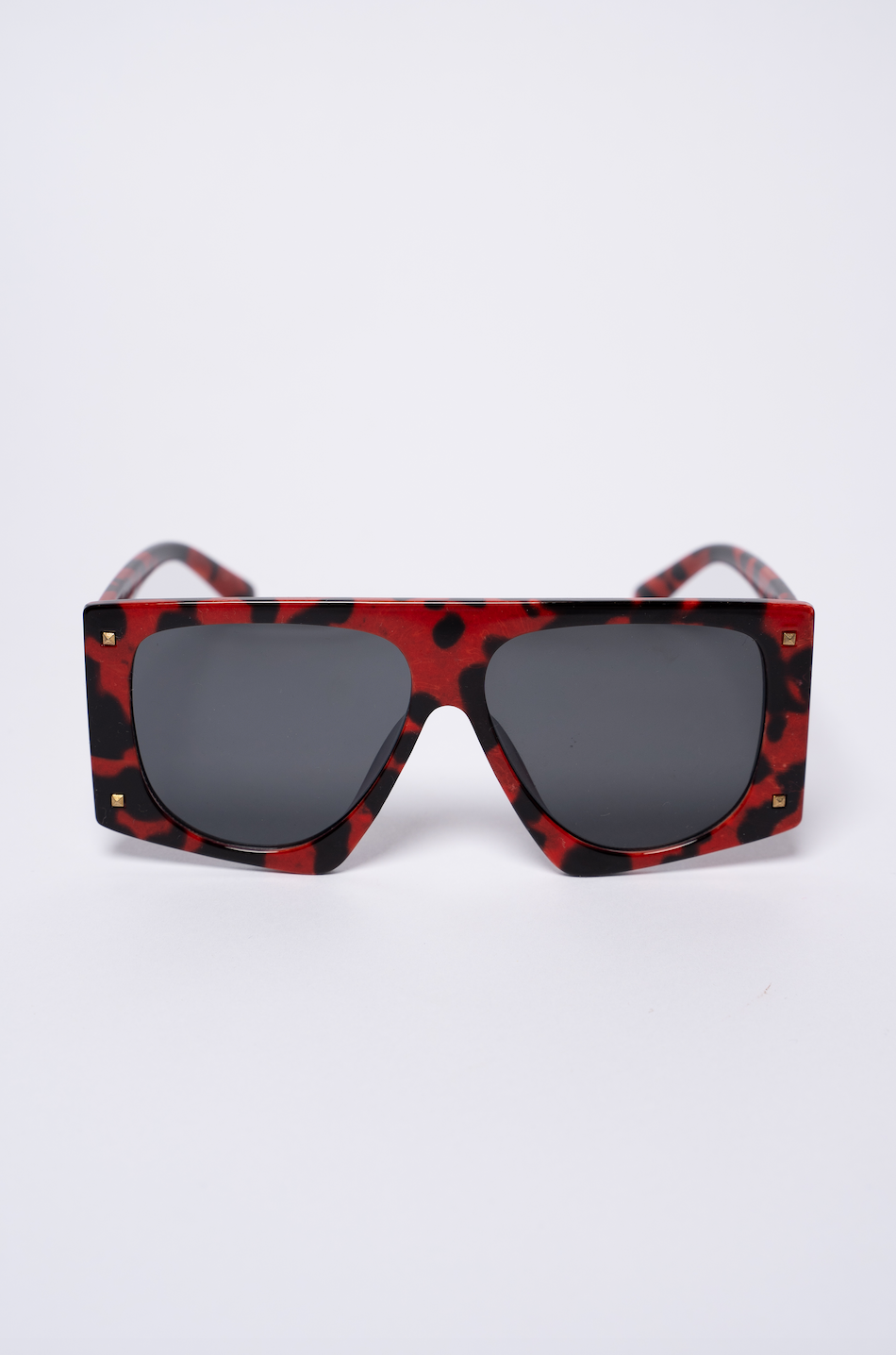 Kim Oversized Red Leopard Sunglasses