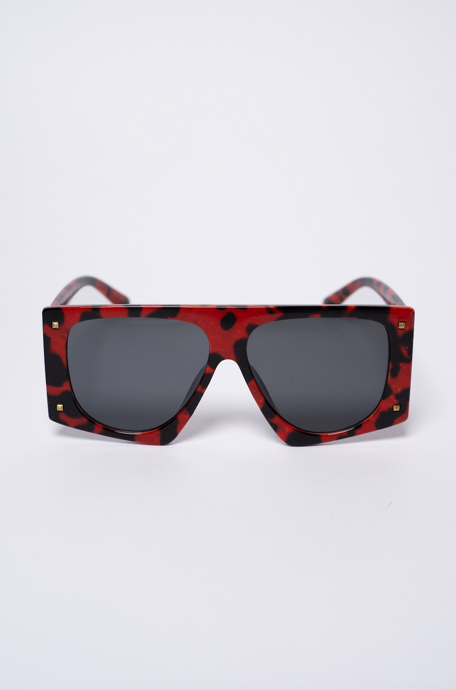 Kim Oversized Red Leopard Sunglasses