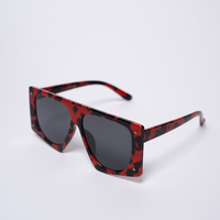 Kim Oversized Red Leopard Sunglasses