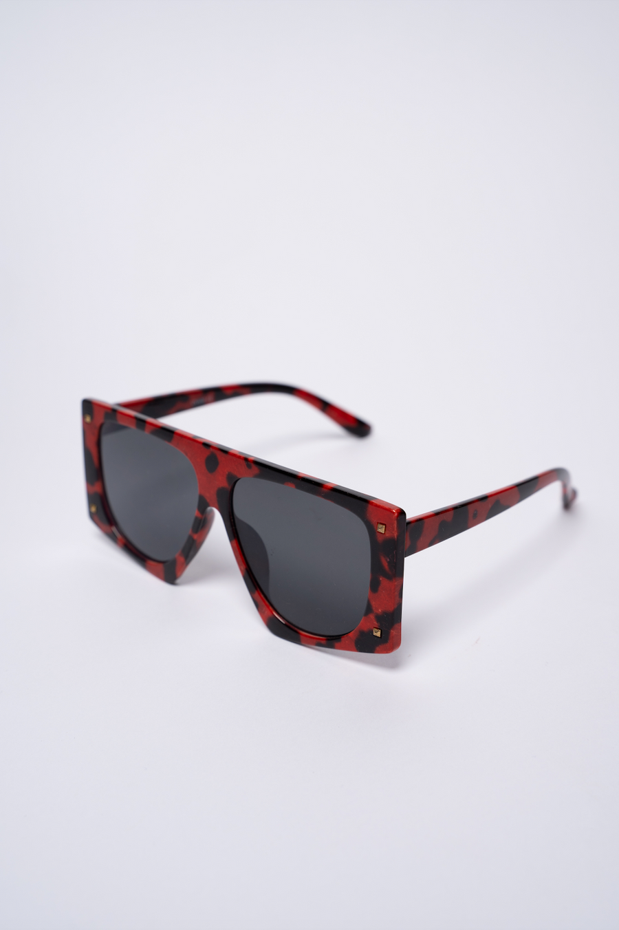 Kim Oversized Red Leopard Sunglasses