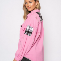 Bobbi Patch L/S Shirt - Pink Denim