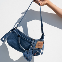 Recycled Denim Bag Dark Blue