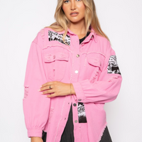 Bobbi Patch L/S Shirt - Pink Denim