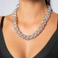 Silver Chunky Loop Chain Necklace
