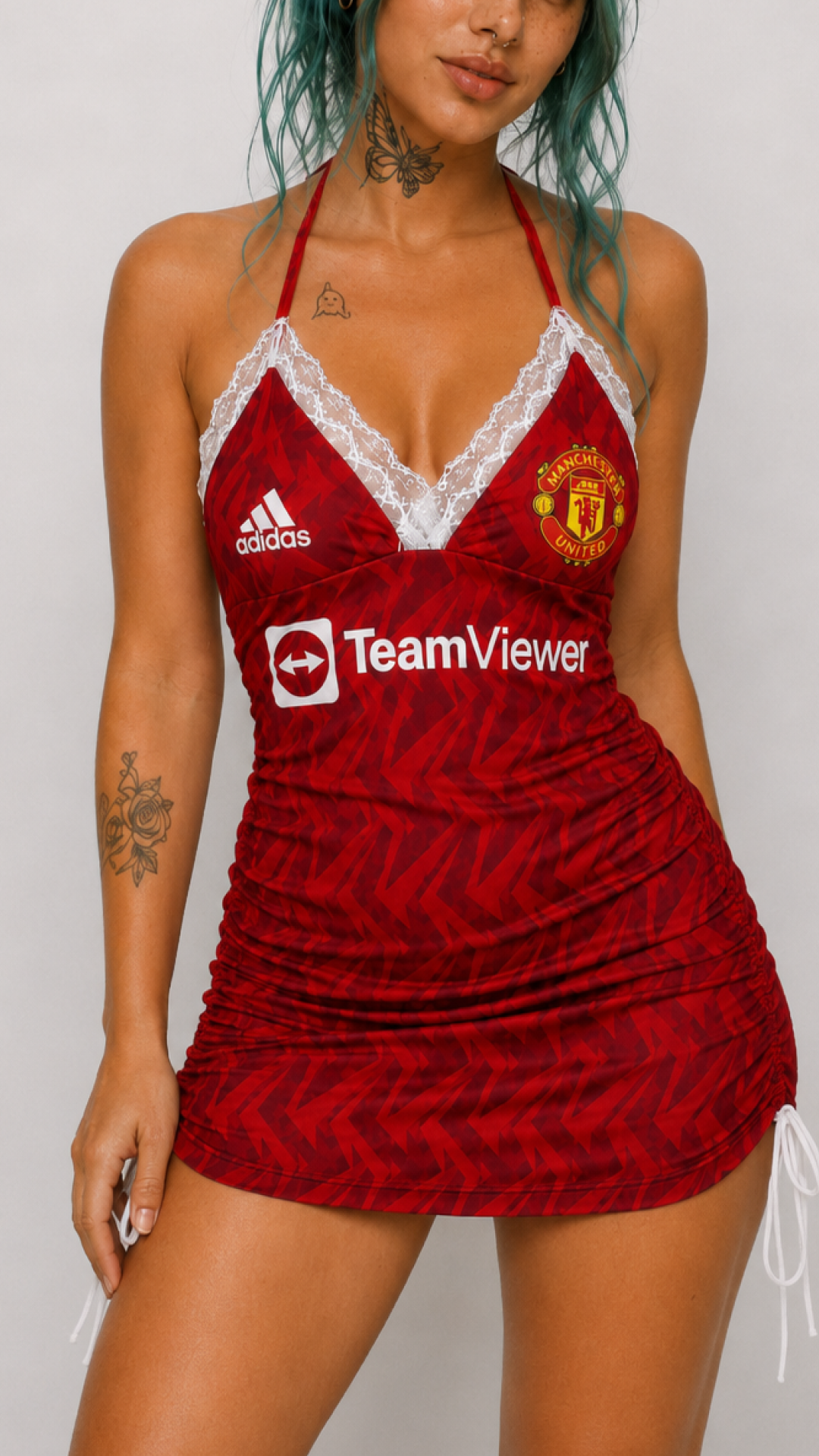 Football Halter Neck tops/ Mini Dress Manchester United F.C.( Red)