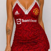 Football Halter Neck tops/ Mini Dress Manchester United F.C.( Red)