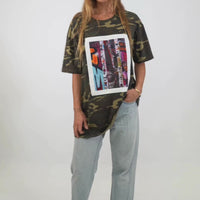 Erika Oversized Camo Print Tee