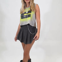 Ashley Rebel Queen Crop - Lime