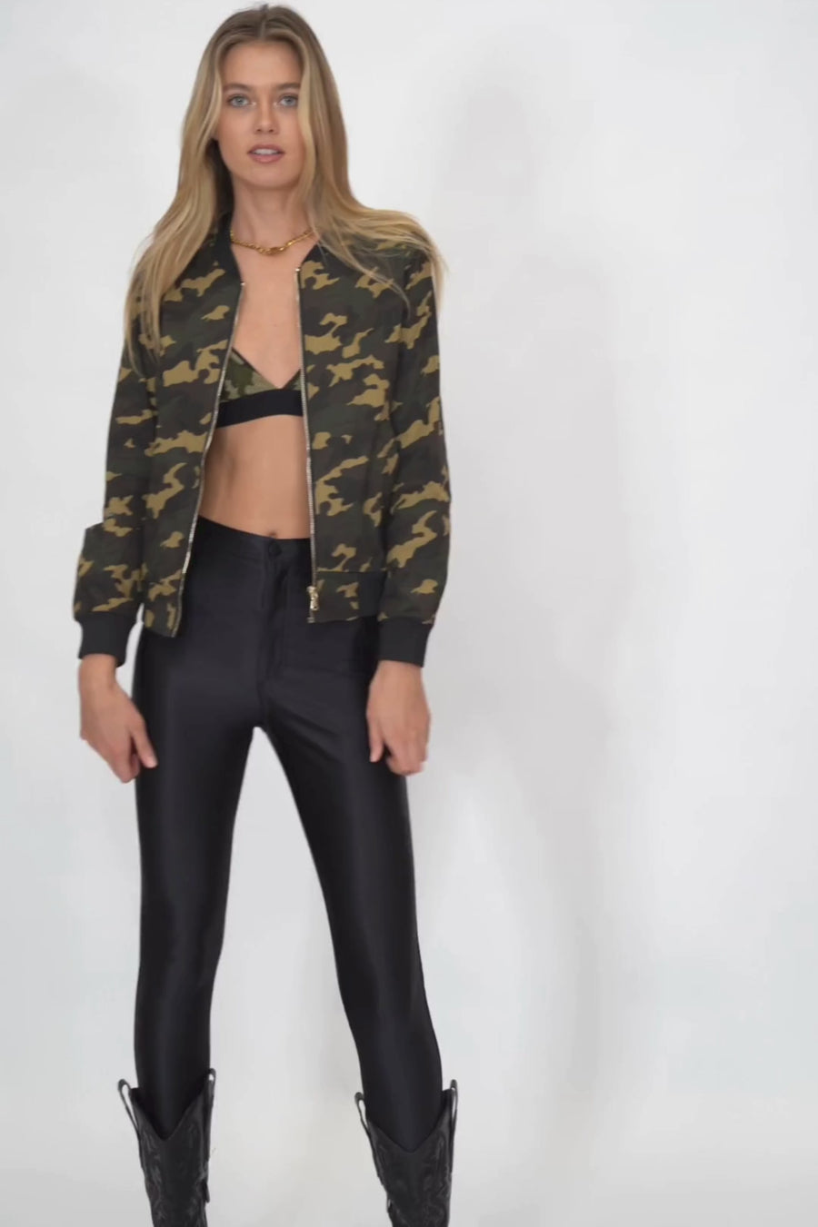 Rihanna Camo Bomber JK