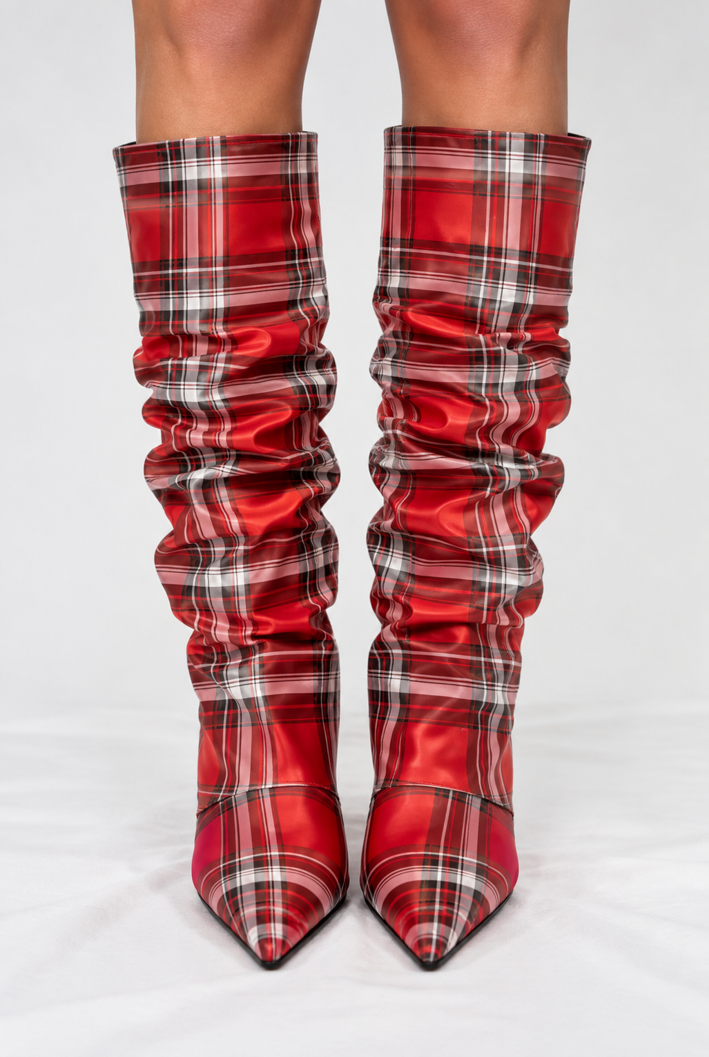 Red Tartan Boots