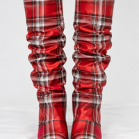 Red Tartan Boots